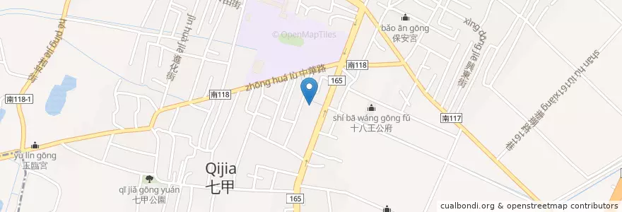 Mapa de ubicacion de 天主堂 en 臺灣, 臺南市, 六甲區.