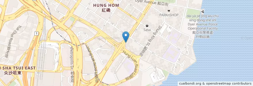 Mapa de ubicacion de 上海商業銀行 Shanghai Commercial Bank en China, Provincia De Cantón, Hong Kong, Kowloon, Nuevos Territorios, 九龍城區 Kowloon City District.