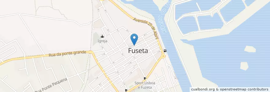 Mapa de ubicacion de Restaurante Fuzeta en Portekiz, Algarve, Algarve, Faro, Olhão, Moncarapacho E Fuseta.