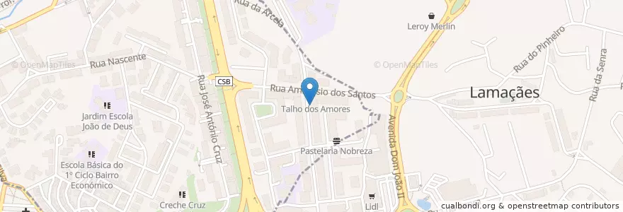 Mapa de ubicacion de Café Nova Cidade en Portugal, Norte, Braga, Cávado, Braga.