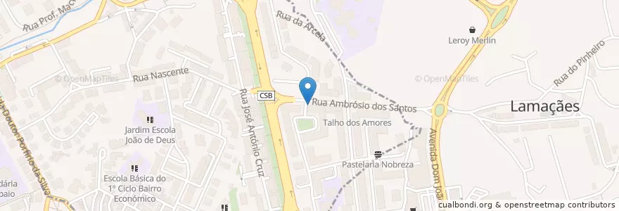 Mapa de ubicacion de Restaurante Brasão en Portogallo, Nord, Braga, Cávado, Braga.