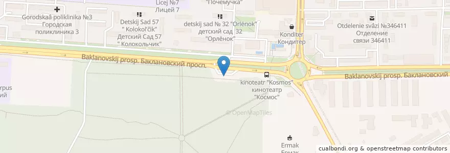 Mapa de ubicacion de СВС en 俄罗斯/俄羅斯, 南部联邦管区, 罗斯托夫州, Городской Округ Новочеркасск.