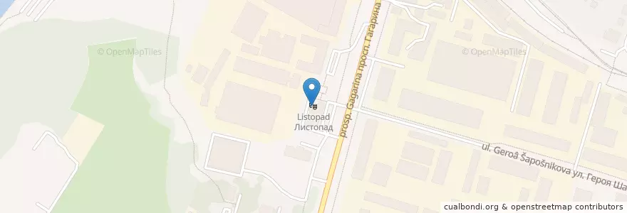 Mapa de ubicacion de Листопад en Rusia, Приволжский Федеральный Округ, Óblast De Nizhni Nóvgorod, Городской Округ Нижний Новгород.