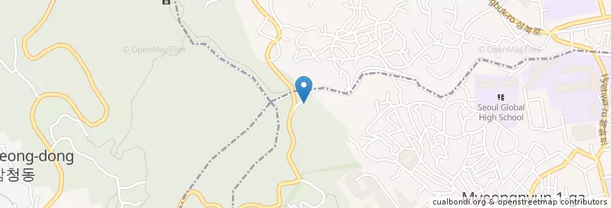Mapa de ubicacion de 와룡공원입구 화장실 en 대한민국, 서울, 성북구, 혜화동.
