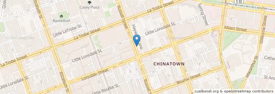 Mapa de ubicacion de Chez Regine en Australie, Victoria, City Of Melbourne.