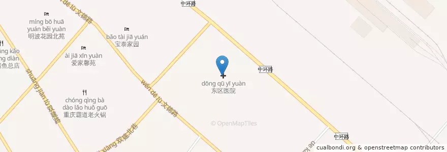 Mapa de ubicacion de 东区医院 en Çin, Siçuan, 成都市, 成华区 (Chenghua).