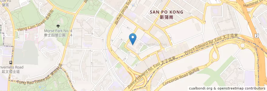 Mapa de ubicacion de 新蒲崗公共圖書館 San Po Kong Public Library en چین, گوانگ‌دونگ, هنگ‌کنگ, 新界 New Territories, کاولون, 黃大仙區 Wong Tai Sin District, 九龍城區 Kowloon City District.