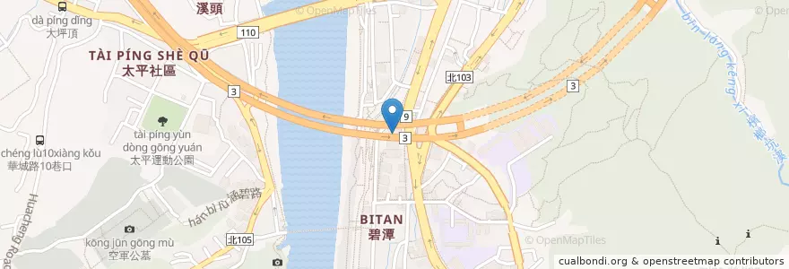 Mapa de ubicacion de 新店轉運站 en 臺灣, 新北市, 新店區.