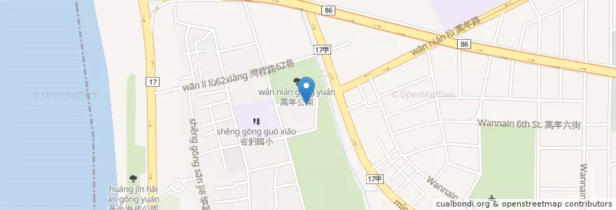 Mapa de ubicacion de 灣裡消防分隊 en 臺灣, 臺南市, 南區.