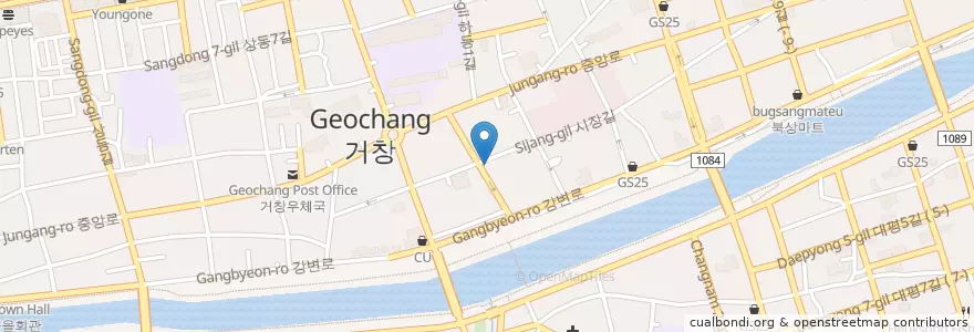 Mapa de ubicacion de 거창군 희망마을 창주발전소 en 대한민국, 경상남도, 거창군.