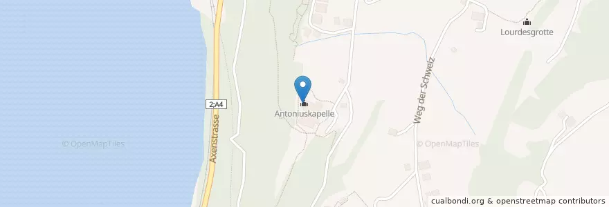 Mapa de ubicacion de Antoniuskapelle en Switzerland, Schwyz, Schwyz, Morschach.
