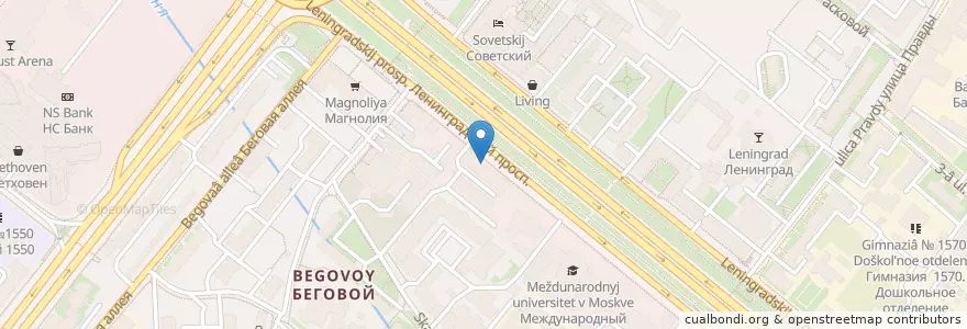 Mapa de ubicacion de Самсон Фарма en Rusland, Centraal Federaal District, Moskou, Северный Административный Округ, Район Беговой.