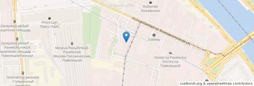 Mapa de ubicacion de Prime en Rusia, Distrito Federal Central, Москва, Distrito Administrativo Central, Даниловский Район, Район Замоскворечье.
