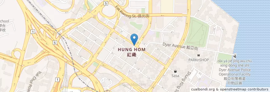 Mapa de ubicacion de NCB en 中国, 广东省, 香港 Hong Kong, 九龍 Kowloon, 新界 New Territories, 九龍城區 Kowloon City District.
