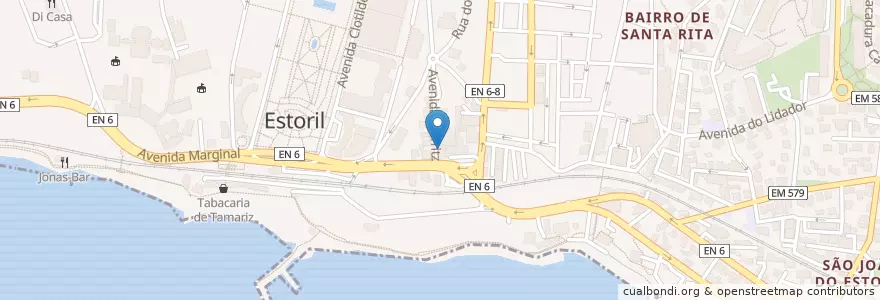 Mapa de ubicacion de Tiny Pub en پرتغال, Área Metropolitana De Lisboa, Lisboa, Grande Lisboa, Cascais, Cascais E Estoril.