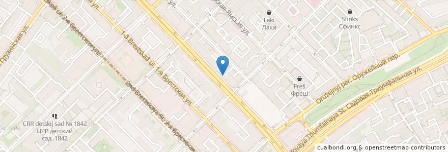 Mapa de ubicacion de Отделение связи №125047 en Rusia, Distrito Federal Central, Москва, Distrito Administrativo Central, Тверской Район.