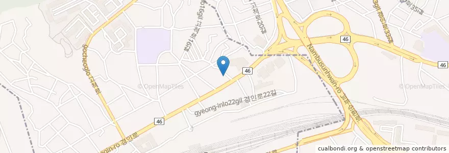 Mapa de ubicacion de 오류1동 지구대 en 대한민국, 서울, 구로구, 오류1동.
