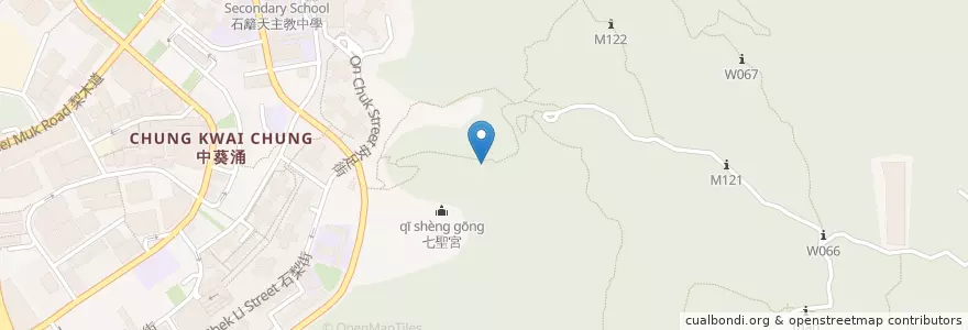 Mapa de ubicacion de 養生亭 en Китай, Гуандун, Гонконг, Новые Территории, 葵青區 Kwai Tsing District.