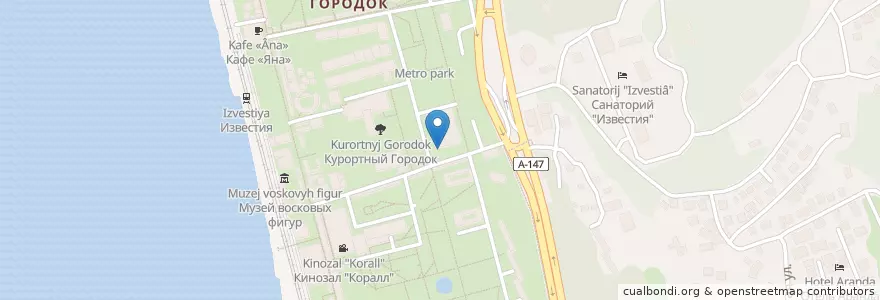 Mapa de ubicacion de Сбербанк en Russie, District Fédéral Du Sud, Kraï De Krasnodar, Городской Округ Сочи.