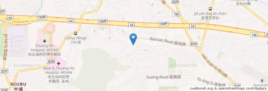 Mapa de ubicacion de 中和大華郵局(板橋81支) en Taiwan, 新北市, 中和區.