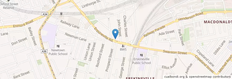 Mapa de ubicacion de Cafe Piccolo en Australien, Neusüdwales, Council Of The City Of Sydney, Sydney.