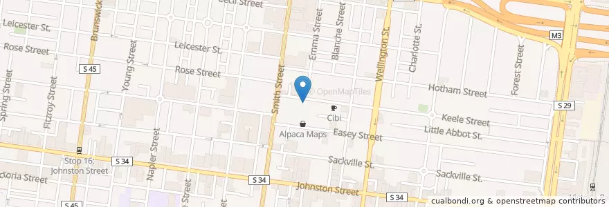 Mapa de ubicacion de Slow Clay Centre en Australie, Victoria, City Of Yarra.