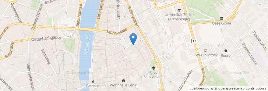 Mapa de ubicacion de New Bombay en Switzerland, Zurich, District Zurich, Zurich.