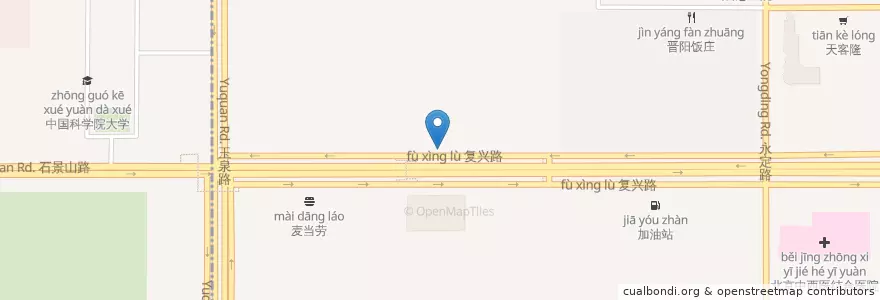Mapa de ubicacion de 马兰拉面 en China, Pequim, Hebei, 海淀区.