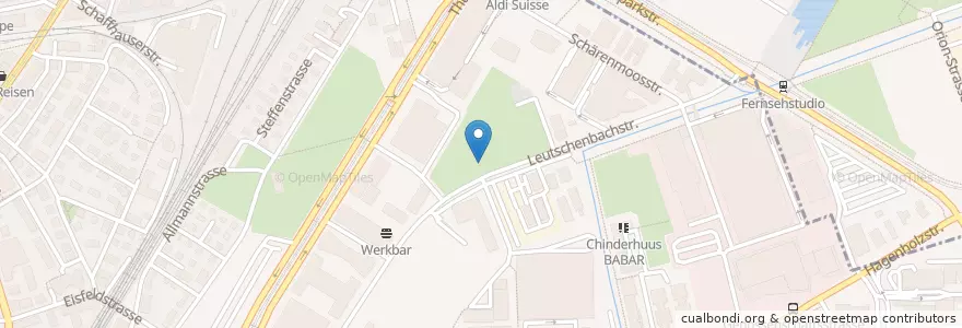Mapa de ubicacion de Trinkbrunnen Leutschenpark en Switzerland, Zurich, District Zurich, Zurich.