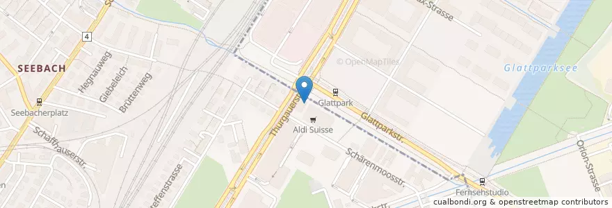 Mapa de ubicacion de Migrol Car Wash en 瑞士, 蘇黎世, Bezirk Zürich, Zürich.