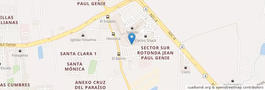 Mapa de ubicacion de Sushi Itto en 니카라과, Departamento De Managua, Managua (Municipio).