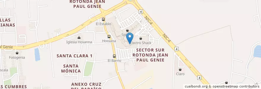 Mapa de ubicacion de Buffalo Wings en نيكاراجوا, Departamento De Managua, Managua (Municipio).