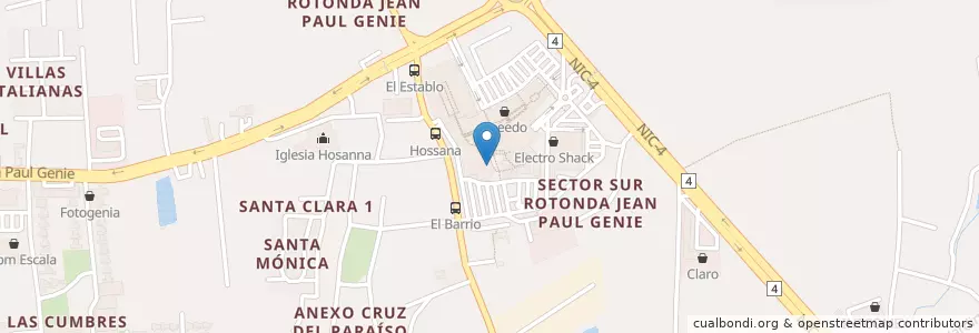 Mapa de ubicacion de Rosti Pollo en 니카라과, Departamento De Managua, Managua (Municipio).