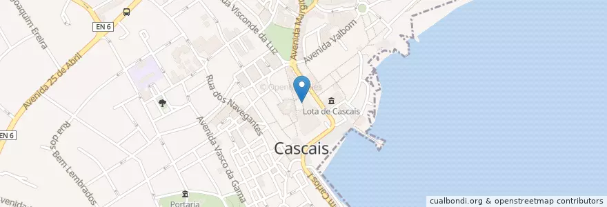 Mapa de ubicacion de Chequers en 葡萄牙, Área Metropolitana De Lisboa, Lisboa, Grande Lisboa, Cascais, Cascais E Estoril.