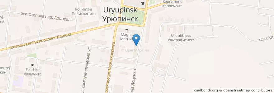 Mapa de ubicacion de Детская поликлиника en Russia, South Federal District, Volgograd Oblast, Uryupinsky District, Городской Округ Урюпинск.