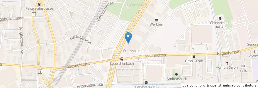 Mapa de ubicacion de Not Guilty Airgate en Suíça, Zurique, Bezirk Zürich, Zürich.