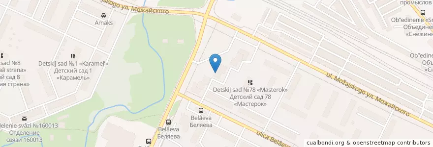 Mapa de ubicacion de Сбербанк en Russie, District Fédéral Du Nord-Ouest, Oblast De Vologda, Вологодский Район, Городской Округ Вологда.