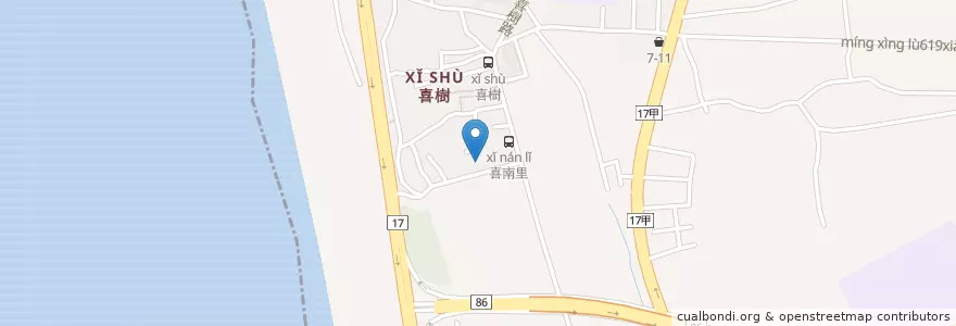 Mapa de ubicacion de 慈化亭 en 台湾, 台南市, 南区.