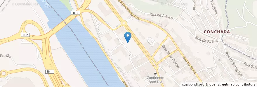 Mapa de ubicacion de Caixa Geral de Depósitos en 葡萄牙, Centro, Baixo Mondego, Coimbra, Coimbra, Sé Nova, Santa Cruz, Almedina E São Bartolomeu.