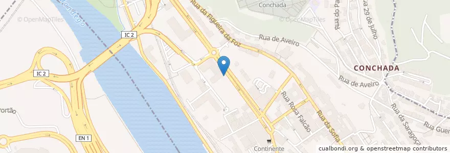 Mapa de ubicacion de Banco Português de Investimento en 葡萄牙, Centro, Baixo Mondego, Coimbra, Coimbra, Sé Nova, Santa Cruz, Almedina E São Bartolomeu.