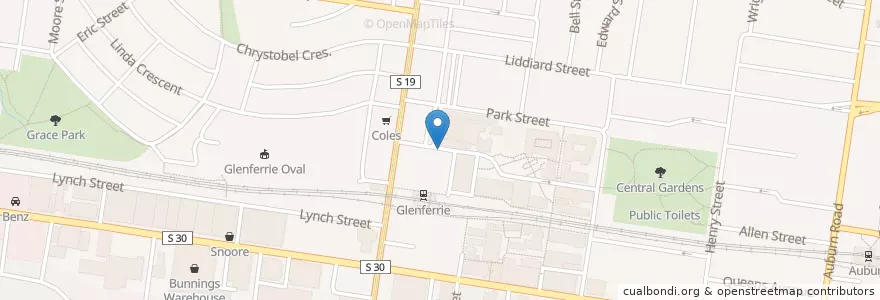 Mapa de ubicacion de FlexiRent Car en 오스트레일리아, Victoria, City Of Boroondara.