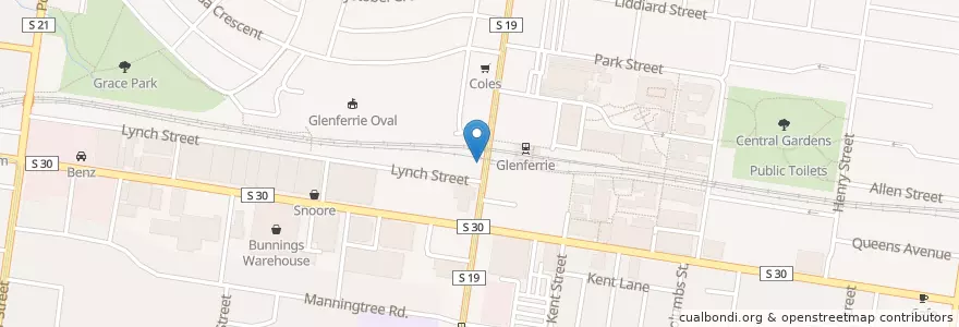 Mapa de ubicacion de Bacio Dolce en استرالیا, Victoria, City Of Boroondara.
