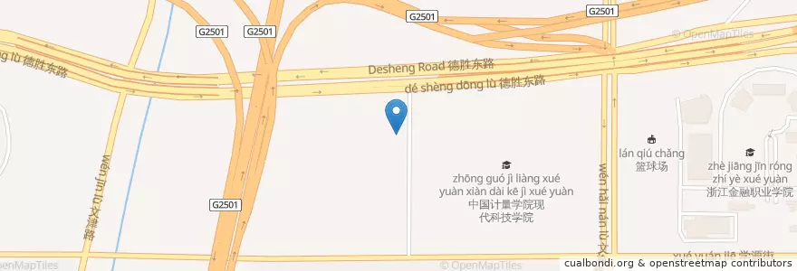 Mapa de ubicacion de 杭州日本人学校 en Çin, Zhejiang, Hangzhou, 钱塘新区, 白杨街道.