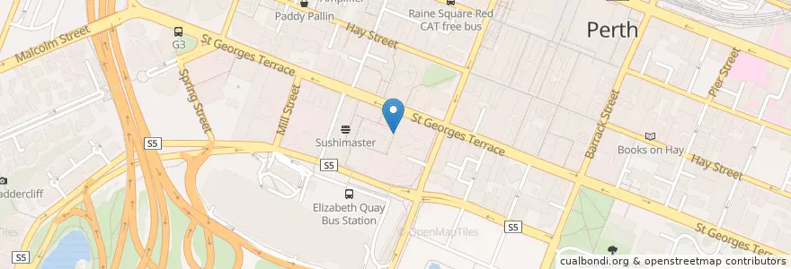 Mapa de ubicacion de Small Print en استرالیا, Western Australia, City Of Perth.