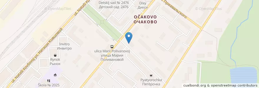 Mapa de ubicacion de Асна en Russie, District Fédéral Central, Moscou, Западный Административный Округ, Район Очаково-Матвеевское.