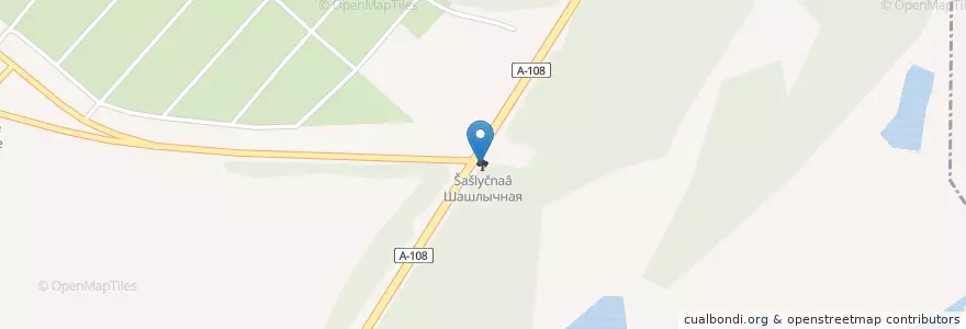 Mapa de ubicacion de Шашлычная en Rusia, Distrito Federal Central, Óblast De Moscú, Городской Округ Воскресенск.