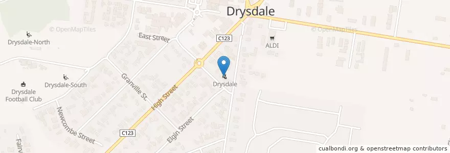 Mapa de ubicacion de Drysdale en Australia, Victoria, City Of Greater Geelong.