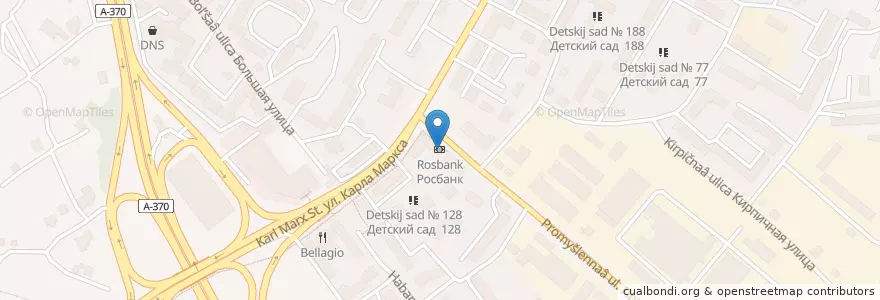 Mapa de ubicacion de Росбанк en Россия, Дальневосточный Федеральный Округ, Хабаровский Край, Городской Округ Хабаровск.