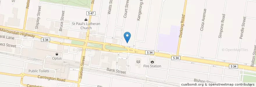 Mapa de ubicacion de Box Hill en Australia, Victoria, City Of Whitehorse.