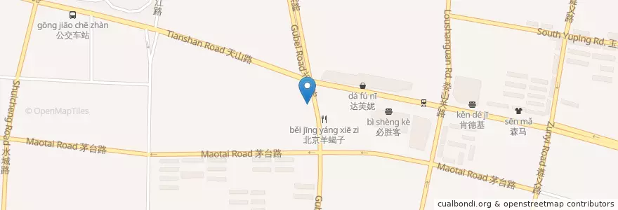 Mapa de ubicacion de 酷味乐 en China, Shanghái, Changning.